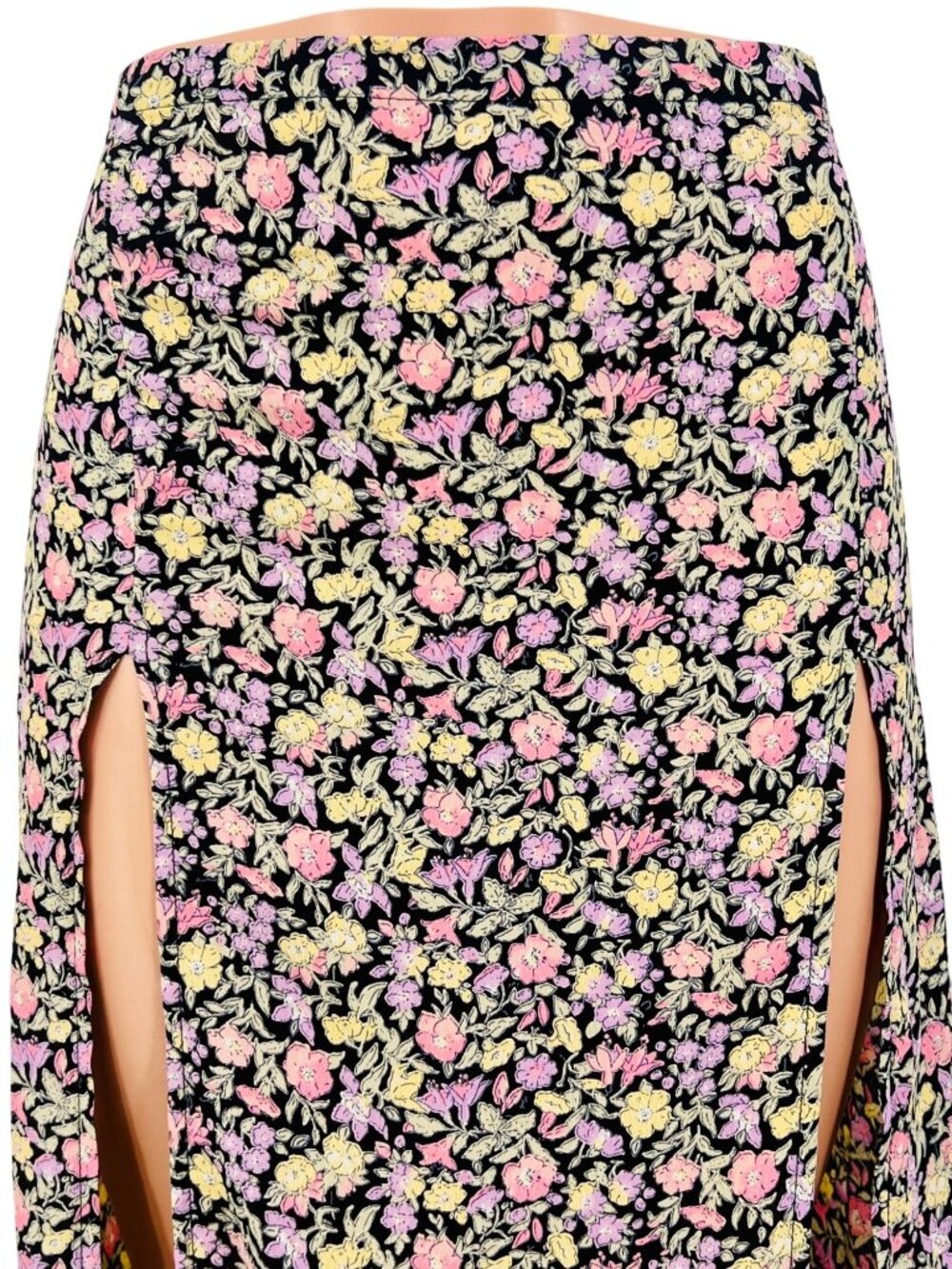 Brandy Melville Floral Double Slit Maxi Skirt S | Boho Cottagecore Y2K John Galt - Picture 4 of 16